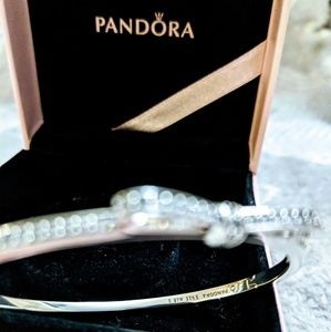 Pandora Jewelry - Pandora Sparkling Bow Bangle Pandora Jewelry - Pandora Sparkling Bow Bangle
